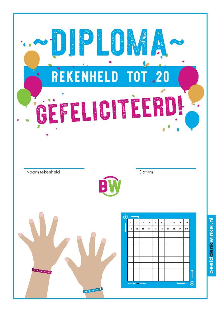 Diploma Rekenheld tot 20