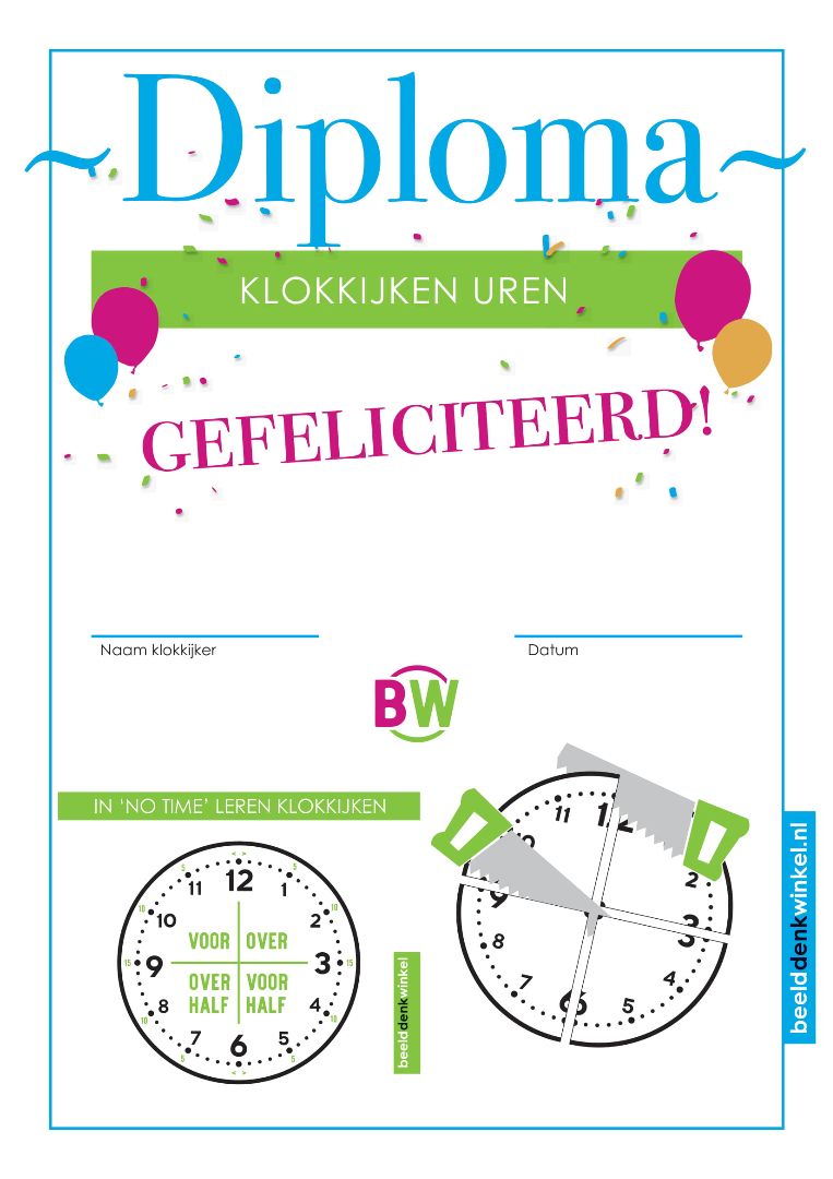 Diploma klokkijken uren